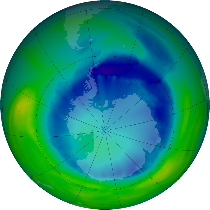 Ozone Map 2007-08-16